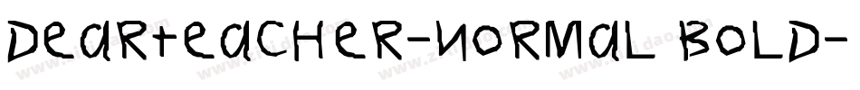 DearTeacher-Normal Bold字体转换
